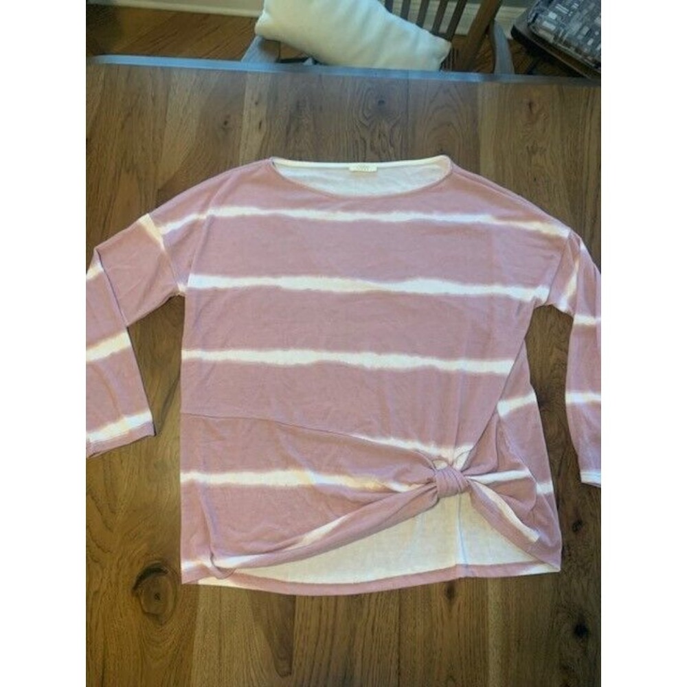 Oddi‎ women plus size 1XL tee shirt pink tie dye 100% cotton cinch  Y2K - Picture 6 of 11